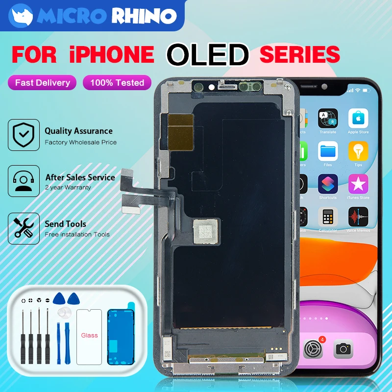 

OLED LCD Screen For iPhone 8 X XS MAX XR 11 Pro 12 mini 100% Good Quality Display Touch Digitzer Replace Factory Wholesale Price