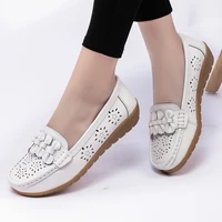 women flats shoes genuine leather dance shoes wedge shoes ladies cutout loafers slip on ballet flats ballerines flats sneakers