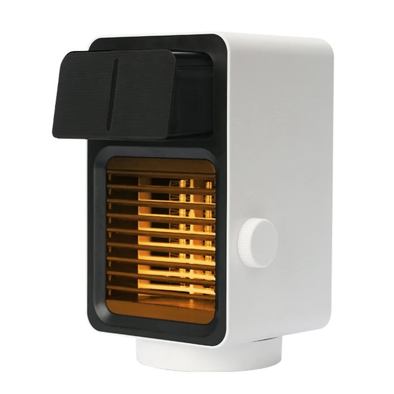 

Top Deals 220V Electric Fan Heater Adjustable Thermostat Warm Air Blower Mute Quick Heating Mini Heater EU Plug