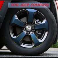 wheel stickers refit carbon fiber stickers variable color for jeep compass 2017 2018 2019 2020 modification car decoration