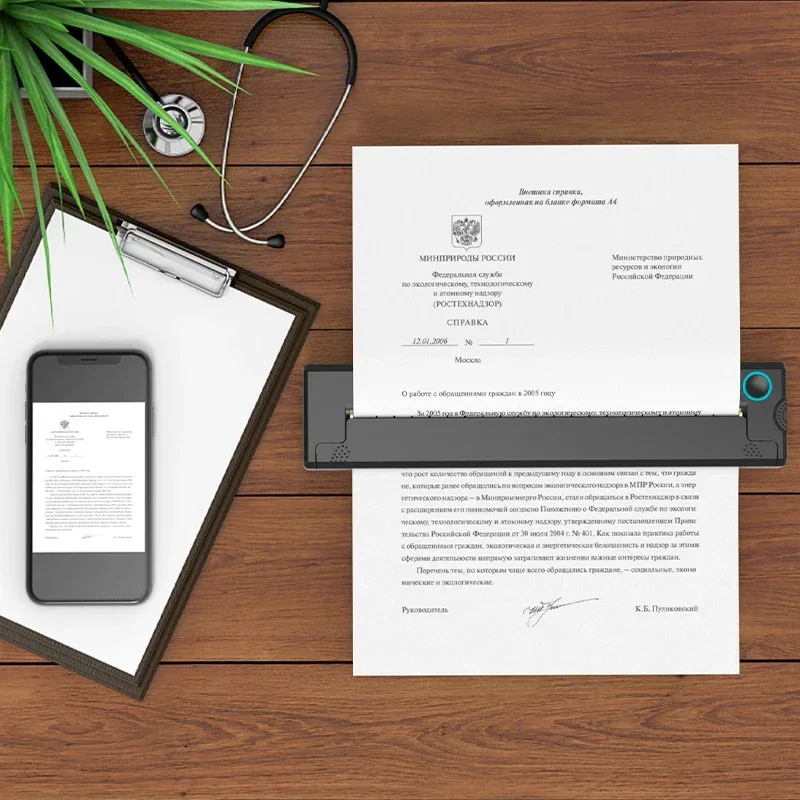 NEWYES бизнес беспроводной принтер для документов Inkless мини A4 портативный