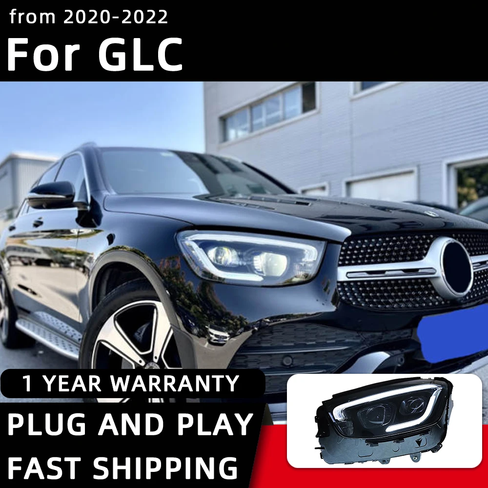 

Стайлинг автомобиля фары для Benz GLC C253 X253 GLC260 GLC300 светодиодный ная фара 2020-2022 передняя лампа DRL сигнальный проектор Len