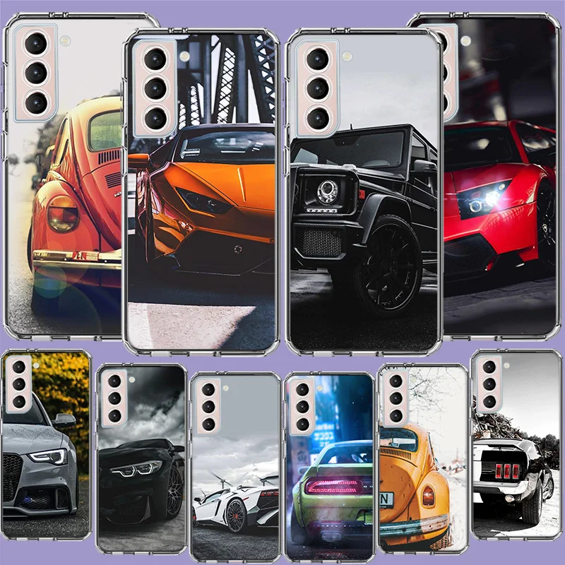 New Sports Cars Male Men Phone Case For Samsung Galaxy S23 Ultra S22+ S21 Plus S20 FE S10 Lite S10E S9 S8 S7 Edge Cover