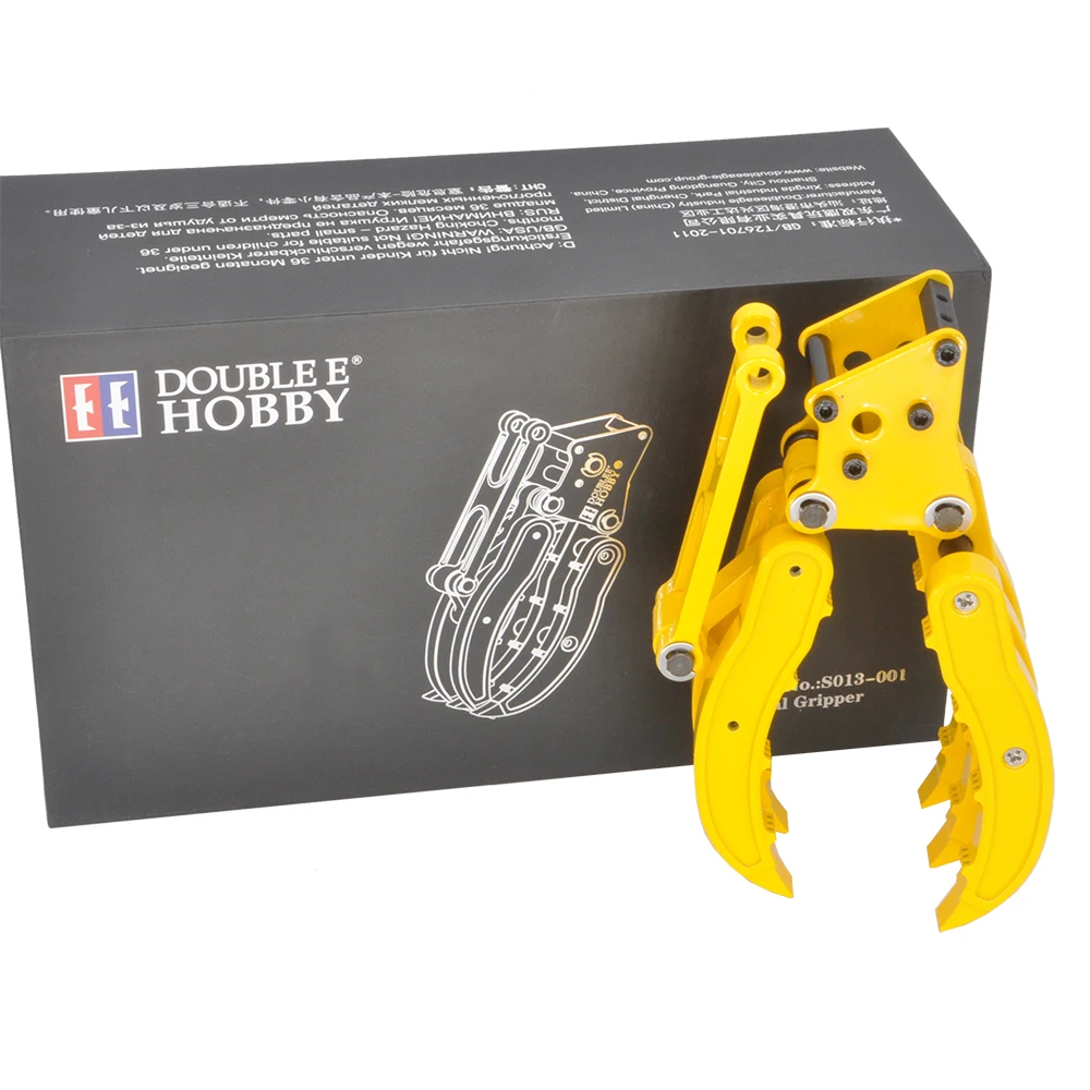Обновленный двойной металлический захват E для 1/14 RC E010 E111 EC160E, модель экскаватора, деревянный зажим, захват ковш в сборе S013-001, детали