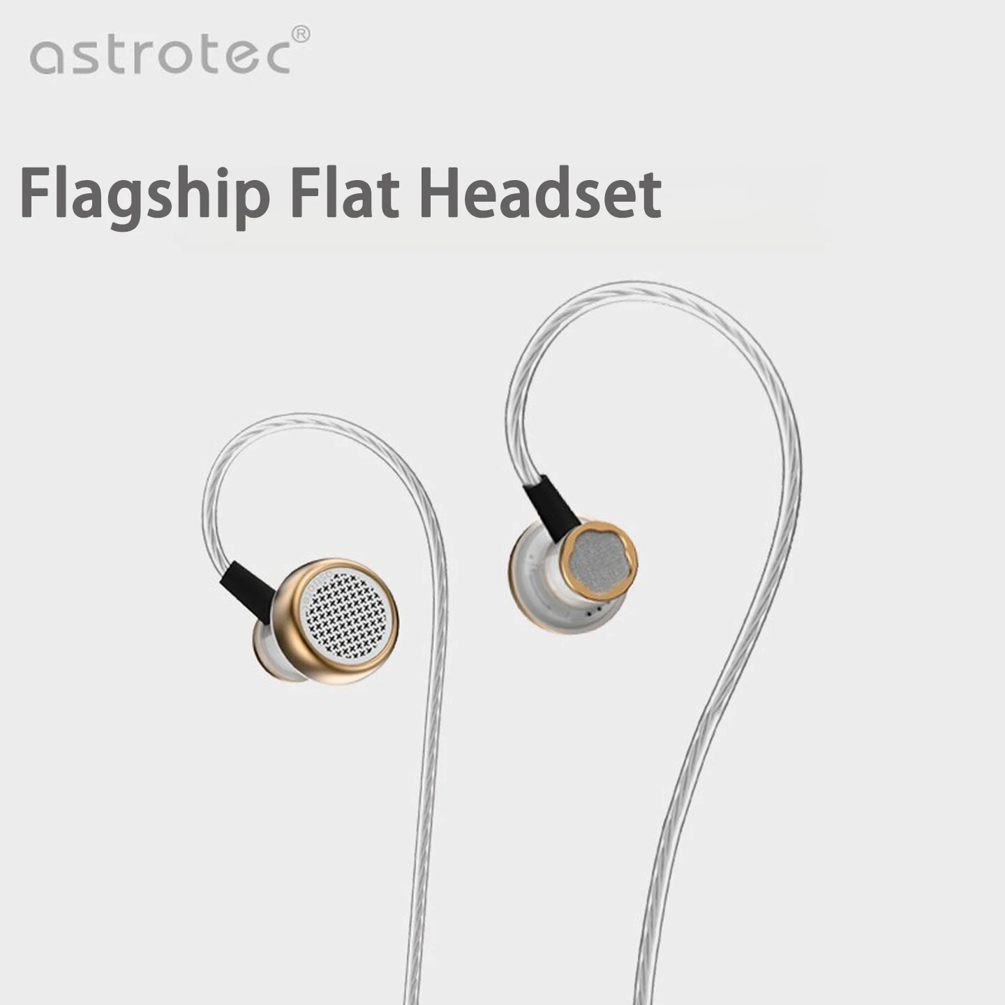 Фото Наушники Astrotec Lyra mini с 14-мм динамическим драйвером, плоской конструкцией, проводные, внутриканальные, для игр и музыки, IEM. №1