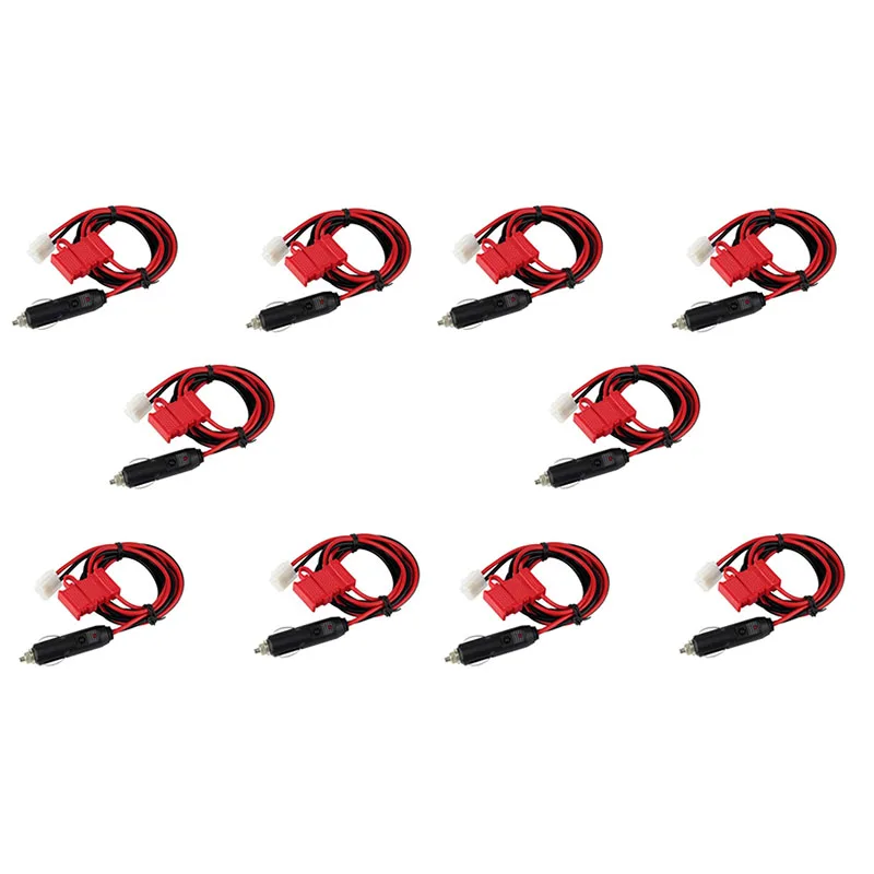 Caricabatterie Accendisigari Con Cavo Di Alimentazione Tipo 10Ps T Per Kenwood Tm-261A Tm-271 Icom Ic-F1610 Yaesu Ft-1802 Ft-8800 8900R Autoradio