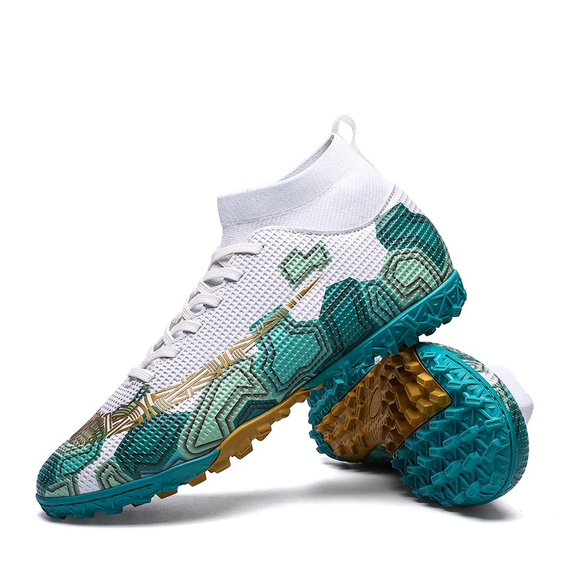 Stylish Comfortable Adult Youth High Ankle Training Match Sports Football Shoes Outdoor Indoor Grass Sports Shoes 39-45#