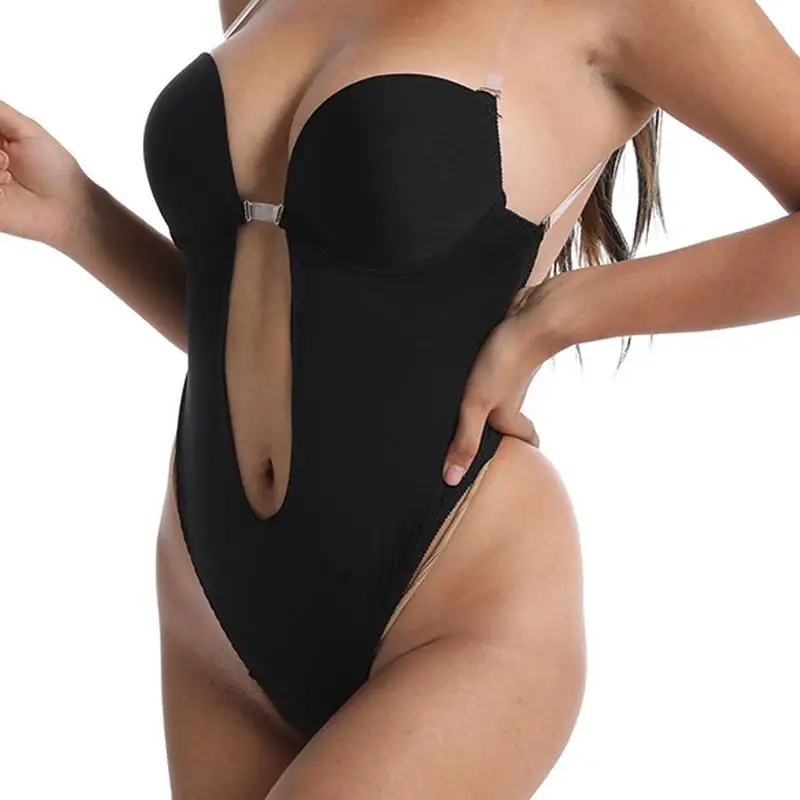 

Backless Shapewear Thong Shapewear Bodysuit Invisible U Plunge Backless Body Shaper Bra For Wedding Dress Gown Daily Wear