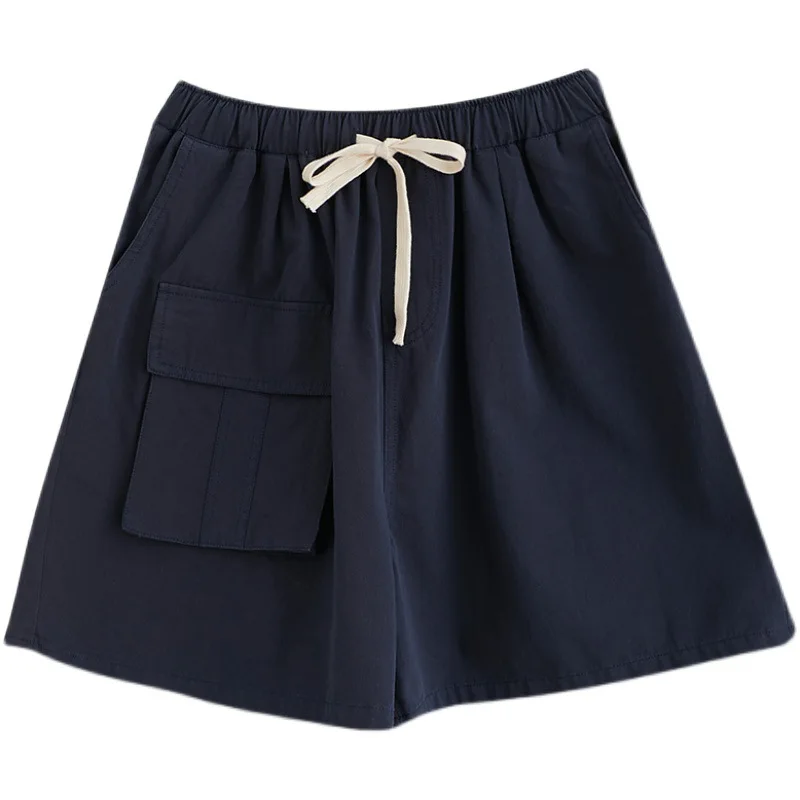 

Shorts women's 2021 summer new elastic waist loose pregnant women one