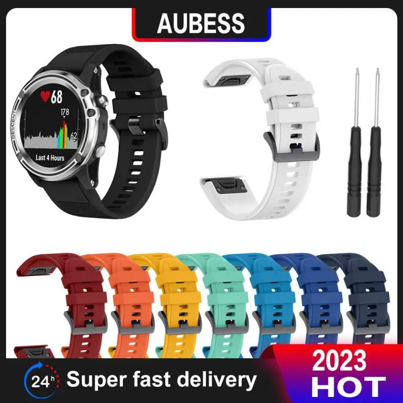 

Strap For Garmin Fenix 5Plus SmartWatch Silicone Wristband Bracelet Replacement Wrist Color Strap For Garmin Fenix 5 Smart Watch