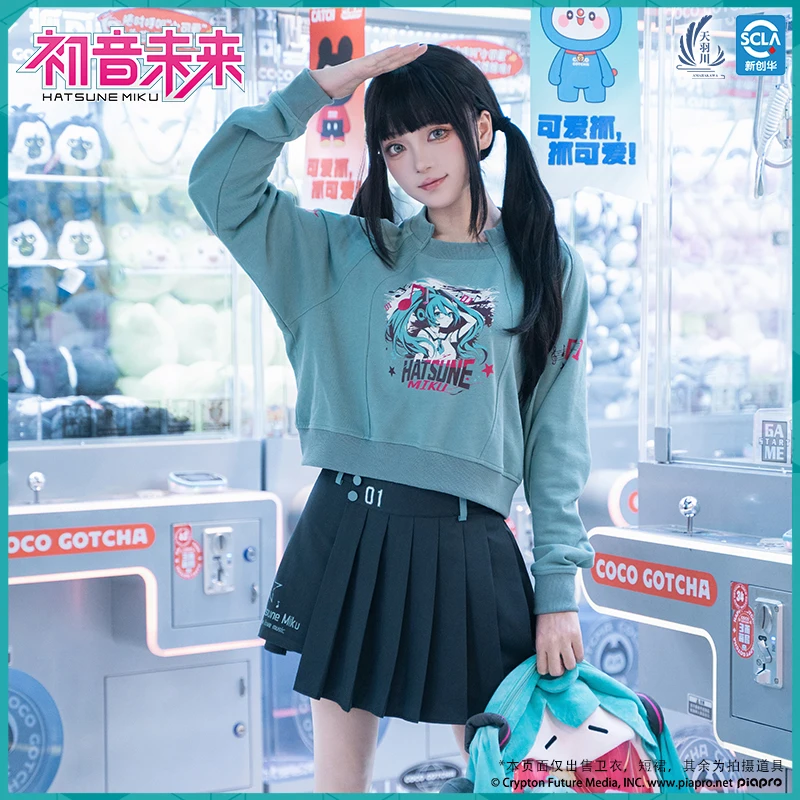 Оригинальная толстовка с капюшоном Hatsune Miku повседневная женская футболка