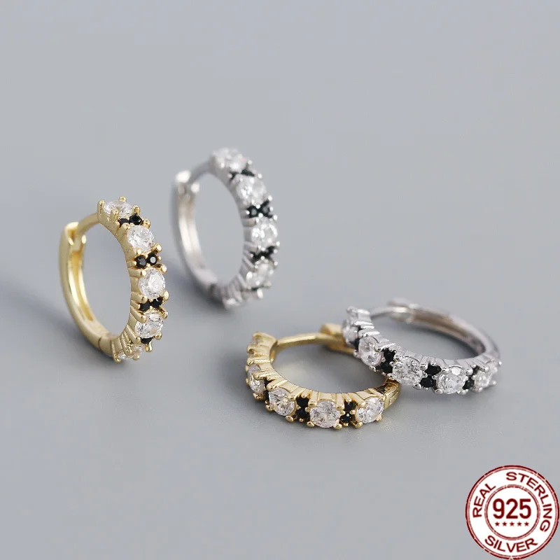 

Женские серьги-кольца из серебра 925 пробы, с фианитами