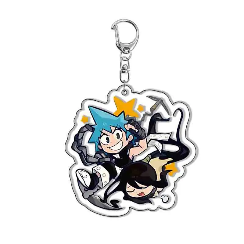 Фото Акриловый брелок-подвеска для сумки Soul Eater Spirit Albarn: Аниме-персонаж с красными волосами, милый чиби-декор, красный, Kingring, Lovley №3