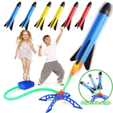 Kids Air Stomp Rocket Launcher Toys Foot-stepping Pump Jump Pressed Small Rocket Outdoor Sport Games Interactive Toy for Kid Boy 