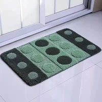 geometric grid style floor mat non slip foot mat plush warm carpet bathroom living room carpet door mats waterproof bath rug