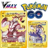 pokemon card v max gx ex custom metal battle game collectible cartoon characters children toys christmas gifts