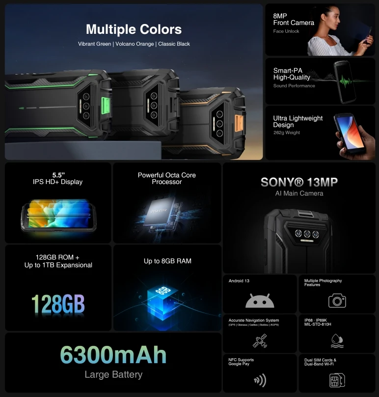 Смартфон DOOGEE S41 PLUS ЦП T606 120 Гц 5 дюйма 4G 4 + 128 ГБ