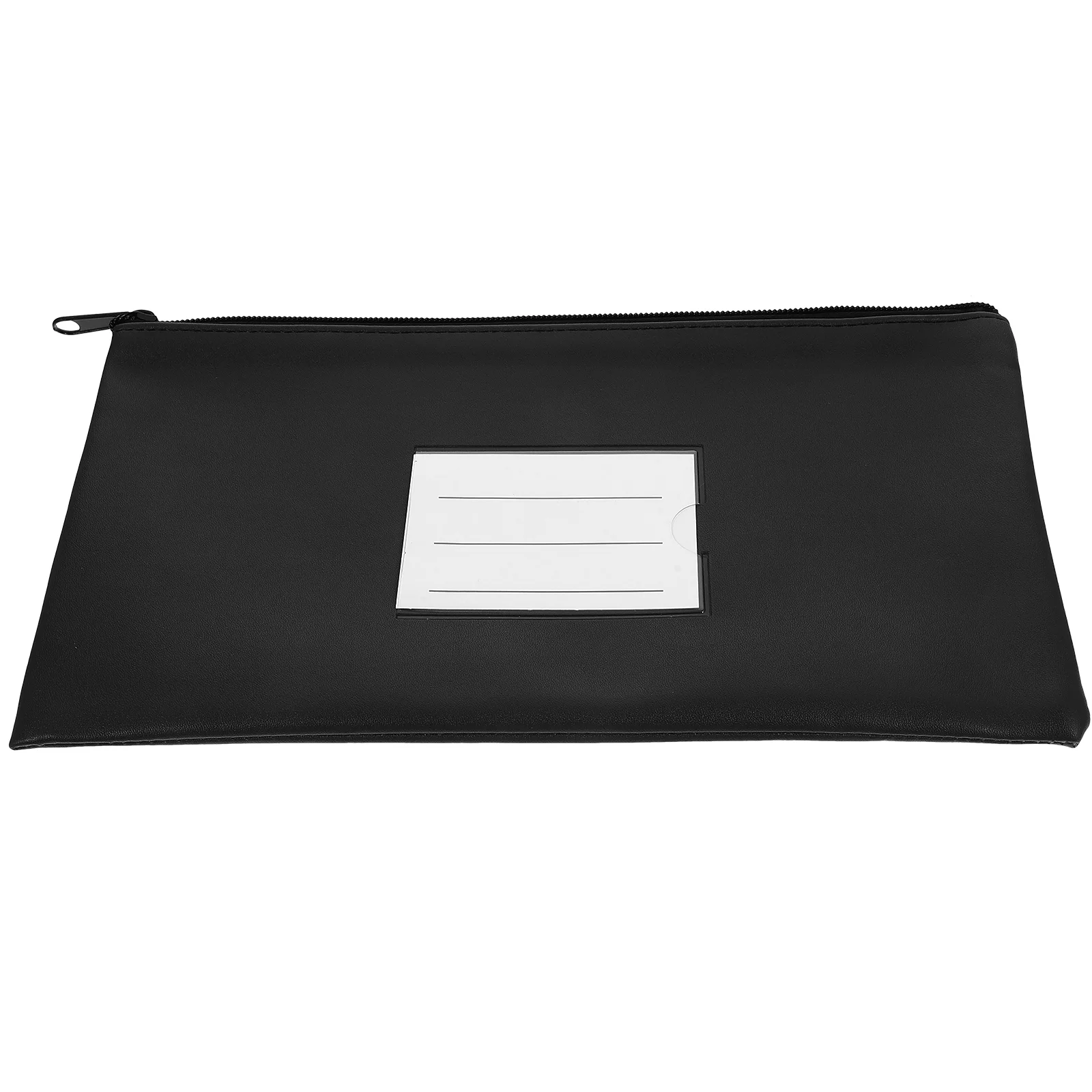 

Zipper Bill Organizer Large Capacity Cash Bag with Zipper PU Bill Storage Bag