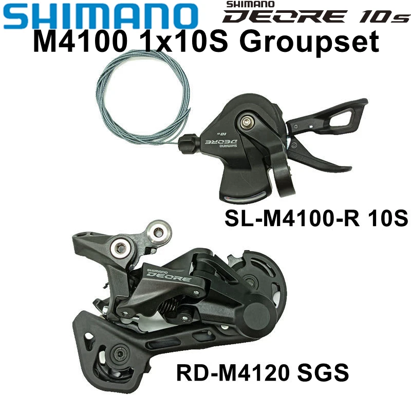 

Shimano Deore M4100 1x10 Speed Groupset SL-M4100 Shifter Lever RD-M5120 RD-M4120 Rear Derailleur 10v MTB Bike Derailleur
