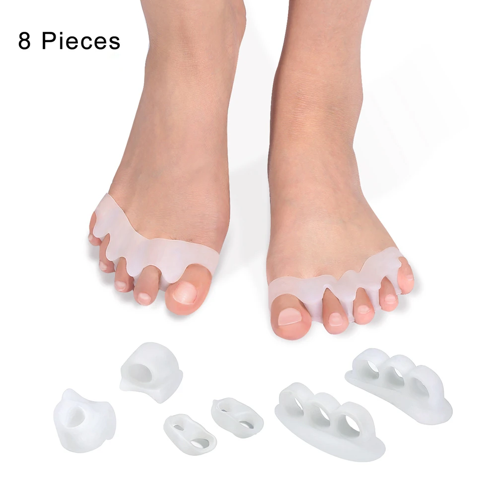 

Hammer Toe Straightener Spacers for Bunion Pain Relief, Hallux Valgus, Crooked Toes and Overlap