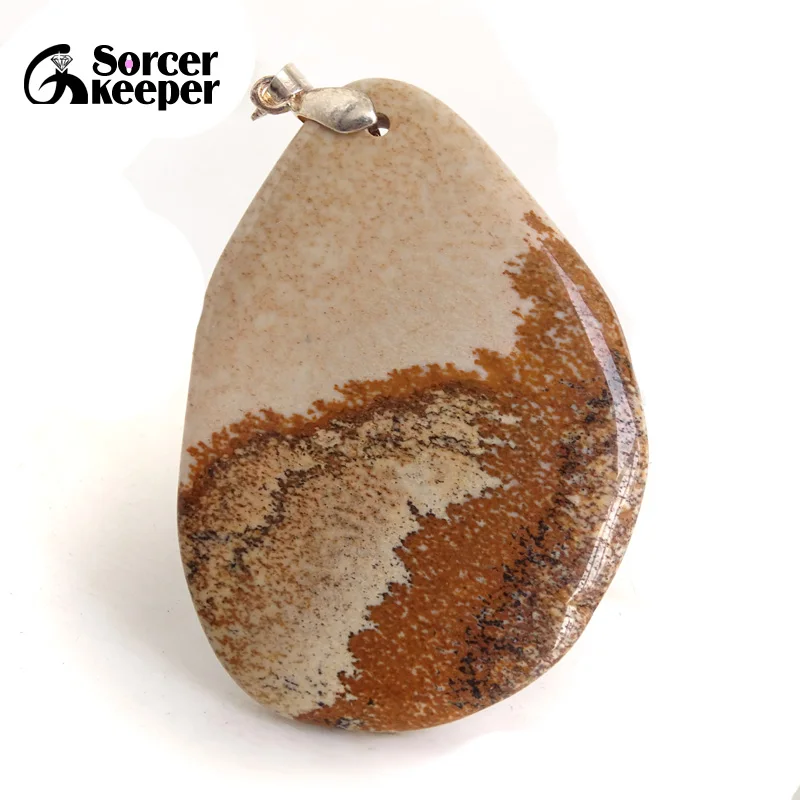 

Подвеска из натуральной яшмы с рисунком, модные Исцеляющие Кристальные бусины рейки для самостоятельного изготовления женских и мужских ювелирных изделий, JS241