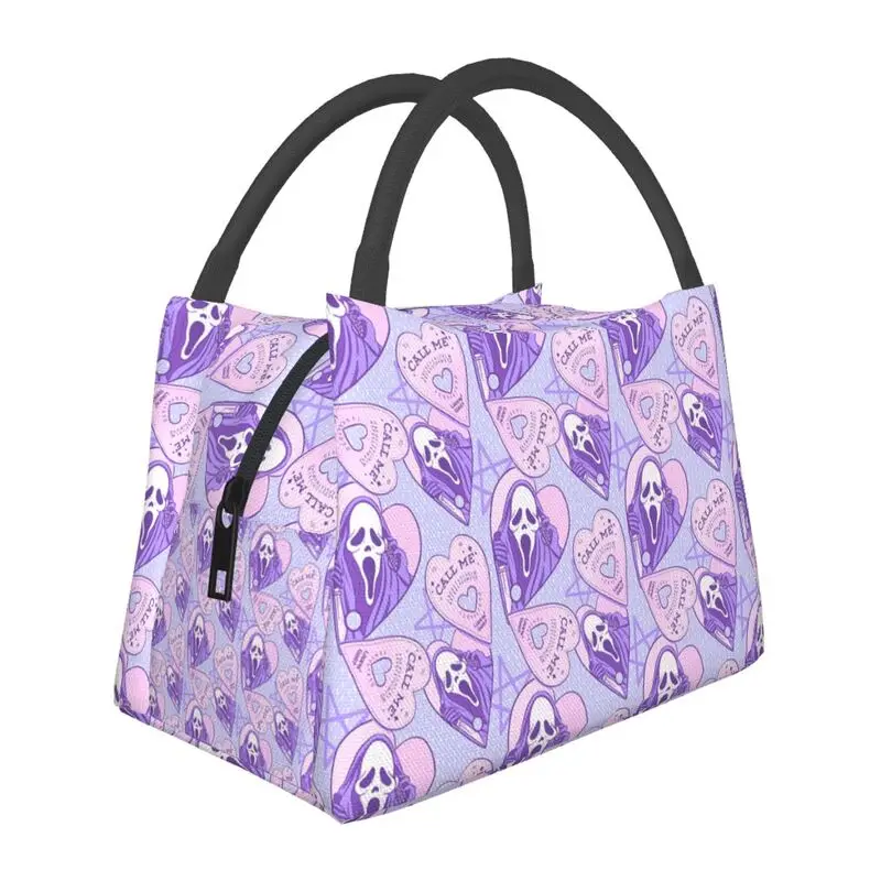 

Сумка для ланча с изображением из фильма «ужасы» для женщин, герметичный термоохладитель для Хэллоуина с призраком и убийцей, изолированны...