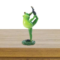 resin yoga frog basic yoga pose frog sculpture statue flower animal pots hanger garden flower pots balcony pendant ornaments
