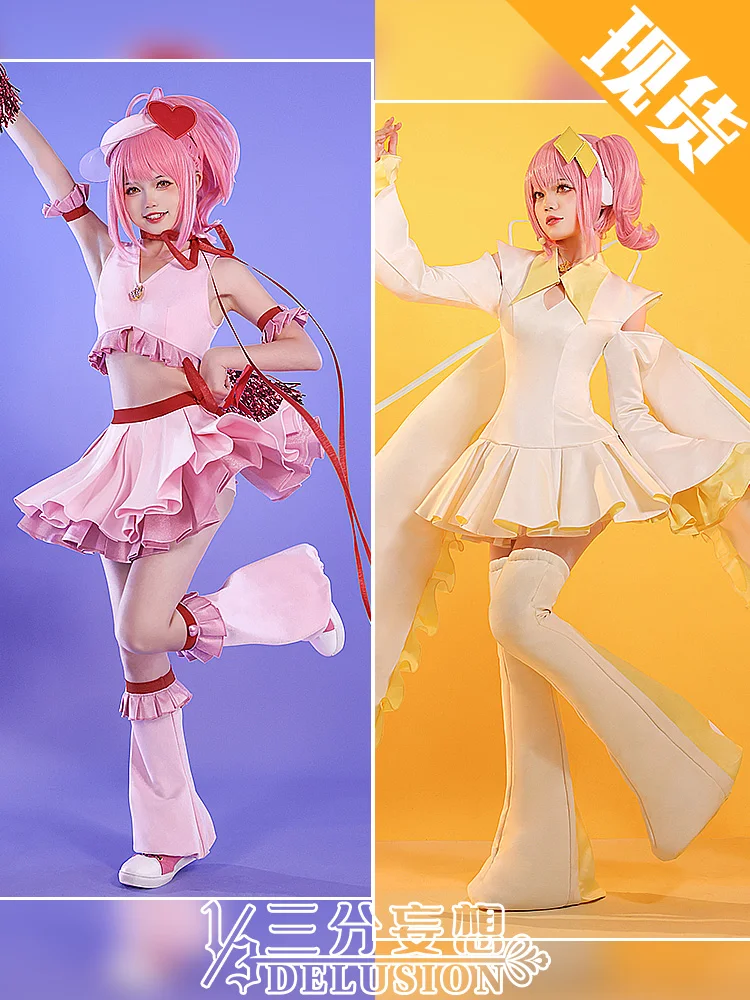 

Hinamori Amu Cosplay Anime Shugo Chara Cosplay Costume Women Amulet Heart / Amulet Dia wig Combat Uniform Halloween Party Outfit