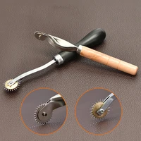1pc sewing tool kit accessories handle practical serrate edge pattern tracer tracing tailor chalk wheel tailor stitching marker