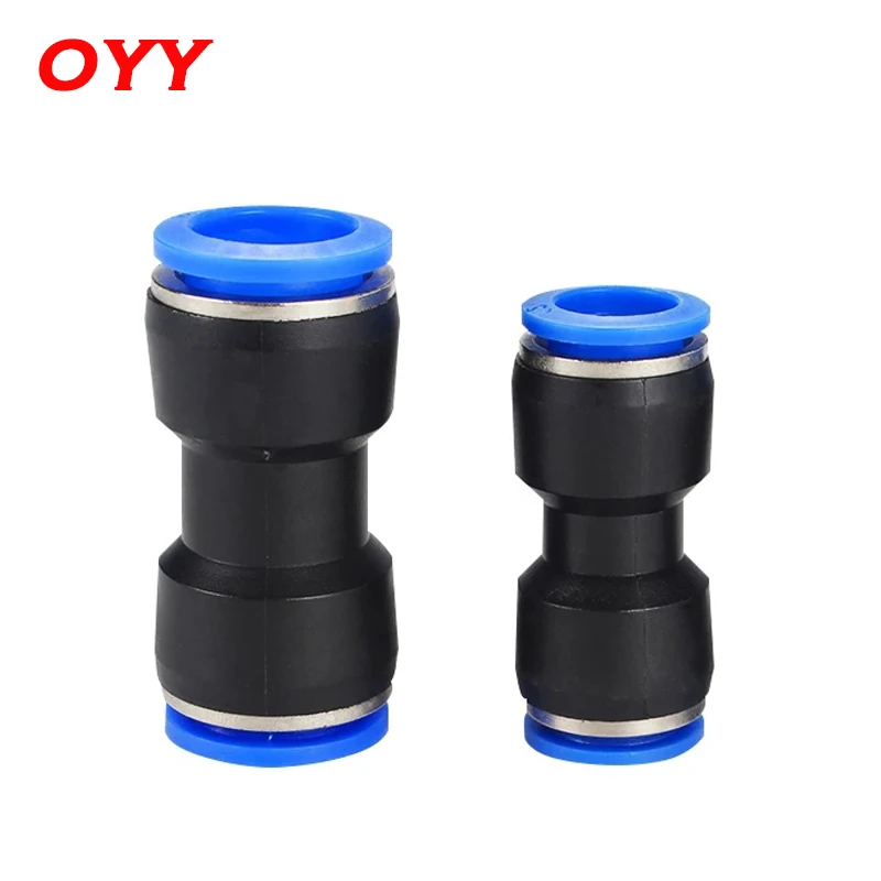 

4/10Pcs Pneumatic Fitting 4/6/8/10/12/14mm PU Pipe Plastic Connector Tube Air Quick Fittings Water Push In Hose Couping