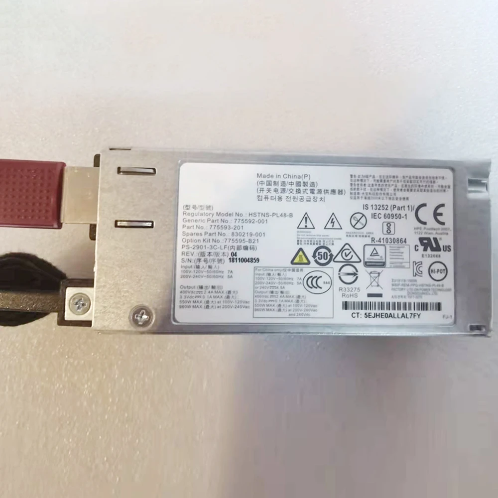 HSTNS-PL48-B для серверного блока питания HP DL20 160 G9 775595 -B21 775592 -001 900 Вт