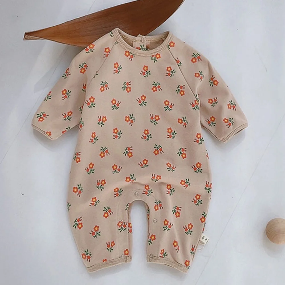 

Floral Baby Girl Rompers Long Sleeve High Quality Spring Autumn Infant Clothing Princess Christmas Jumpsuit Free Shipping