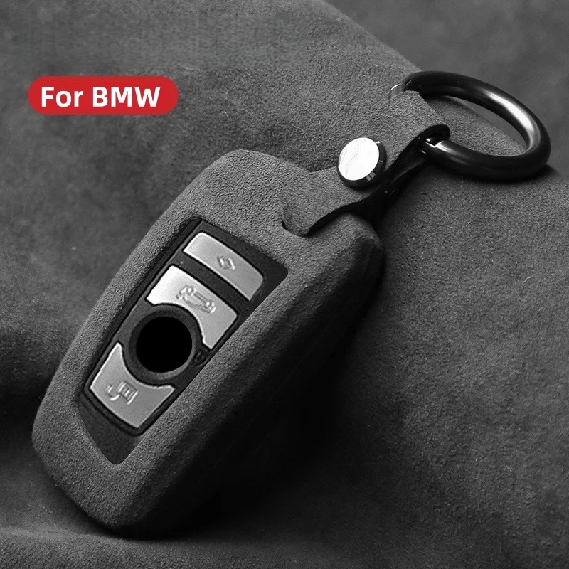 Фото Чехол-футляр из замши для смарт-ключа автомобиля BMW 1, 3, 5, 7 серий, X1, X3, X4, X5, F10, F15, F16, F20, F30, F18, F25, M3, M4. Аксессуар. №1