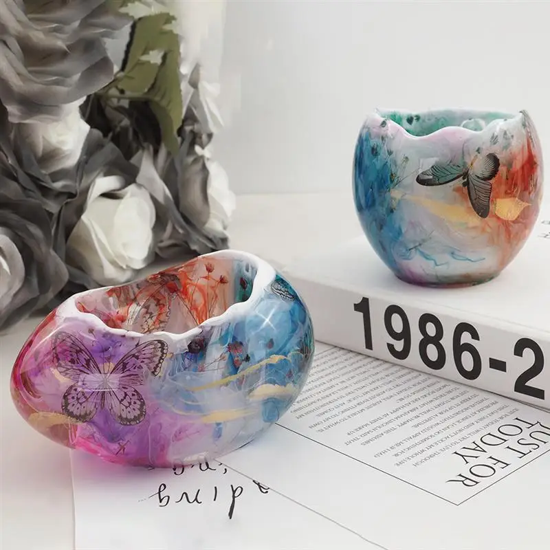 Storage Box Desktop Decoration Candle Holder Mirror Silicone Mold