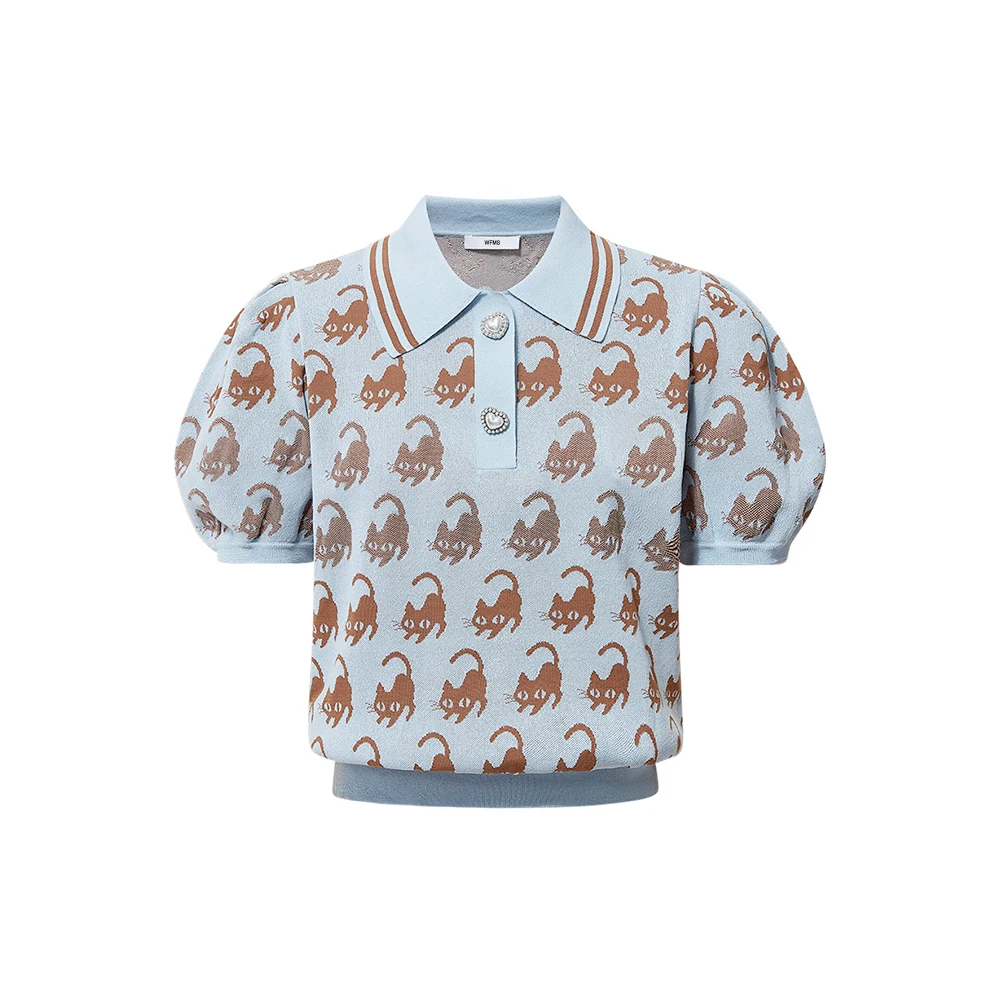 

MS Equestrian Cotton Jacquard Polo Tops #wfms6254