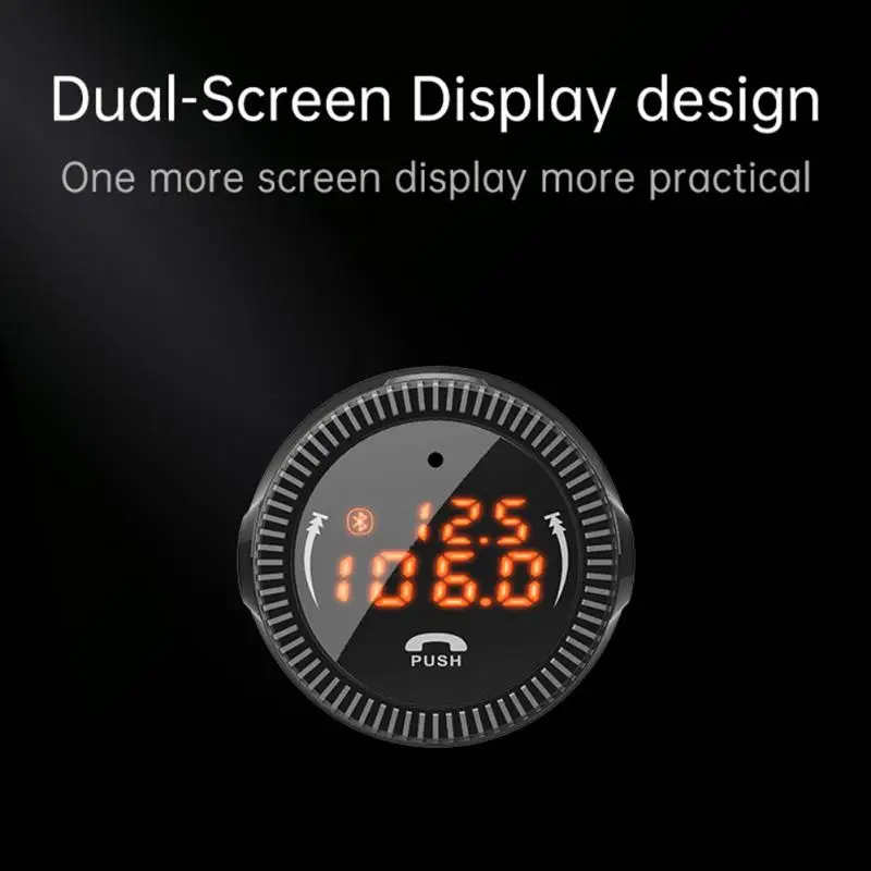 

Автомобильное зарядное устройство с двойным дисплеем, многофункциональное автомобильное быстрое зарядное устройство Bc72, Qc 3,0, Bluetooth, зарядн...