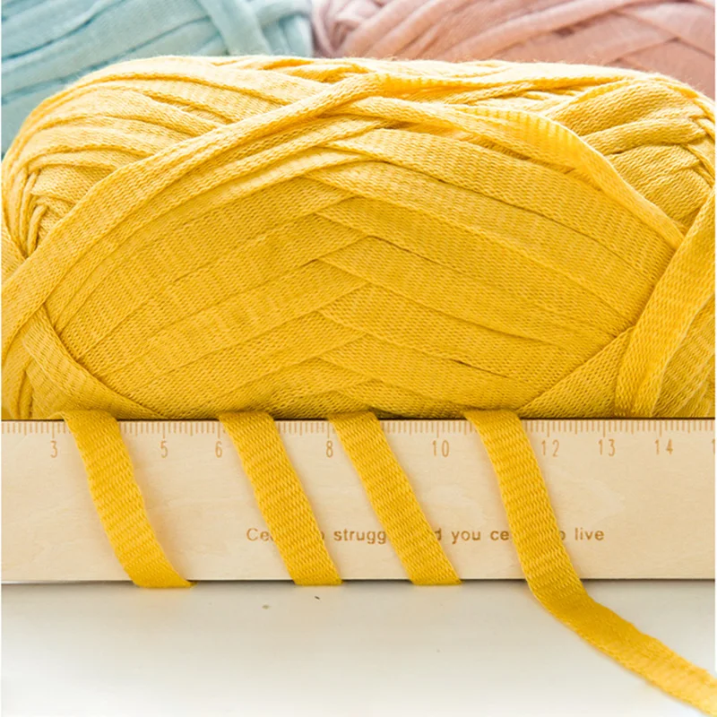 100g Knit Yarn Crochet Thread Cotton Cloth Yarn Chunky Yarn Hand Woven Basket Rug Flat Hilo