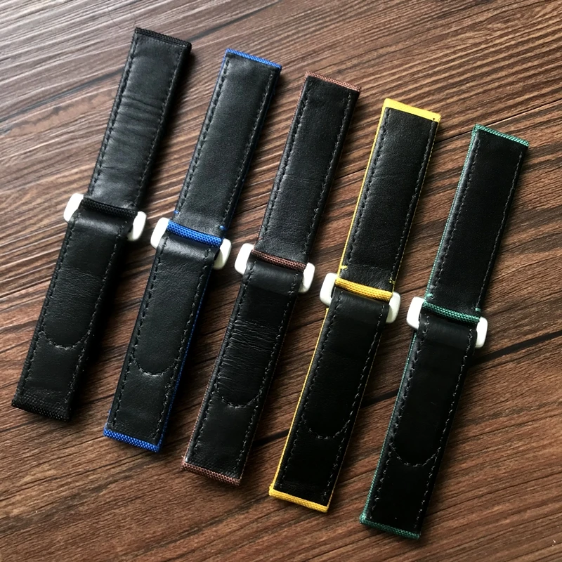 20mm Colorful Adjustable Nylon Fabric Leather Watchband For Role Strap DAYTONA SUBMARINER GMT Seamaster 300 Bracelet Watch Band