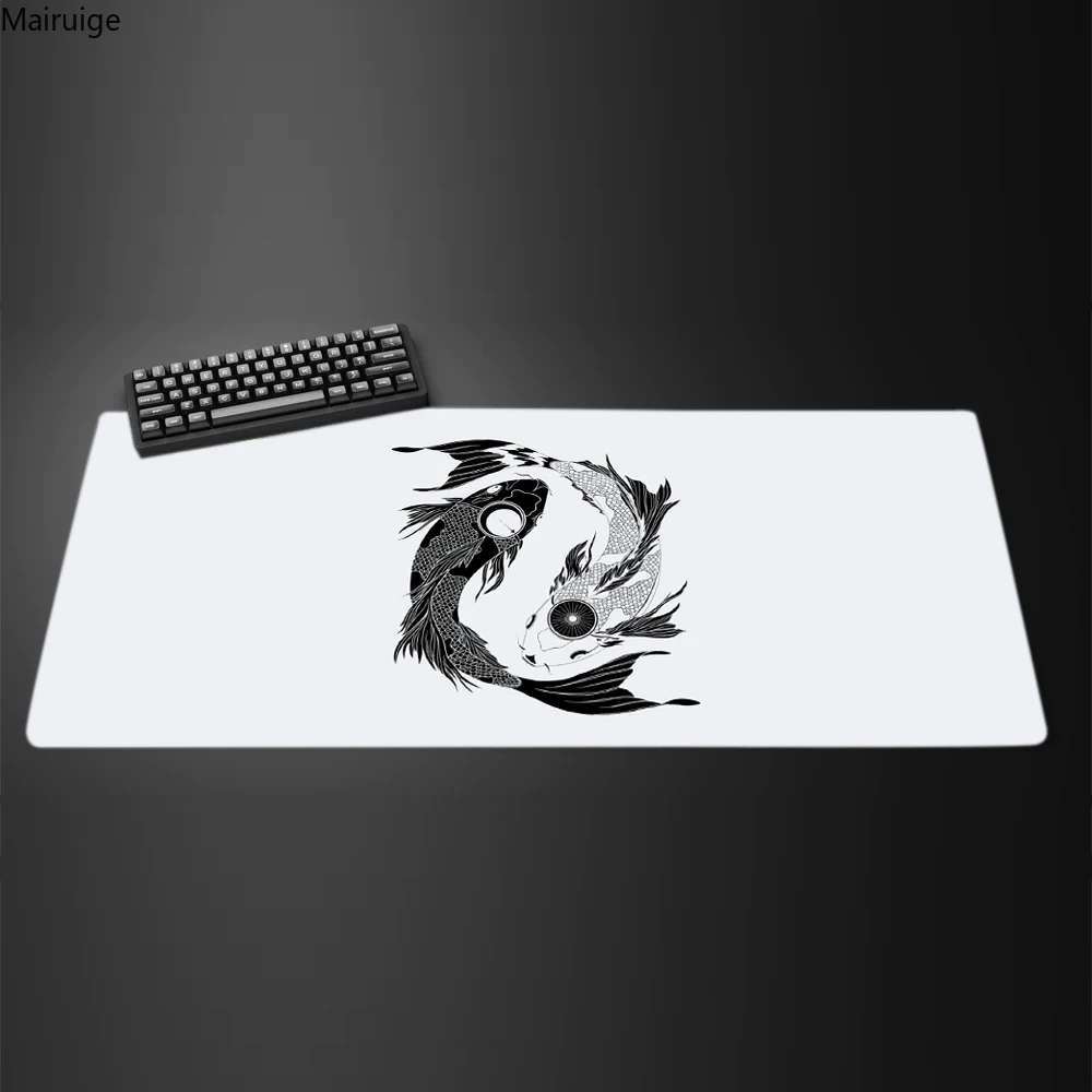 Многоразмерный коврик для мыши Yin Yang Fish Koi в китайском стиле ...