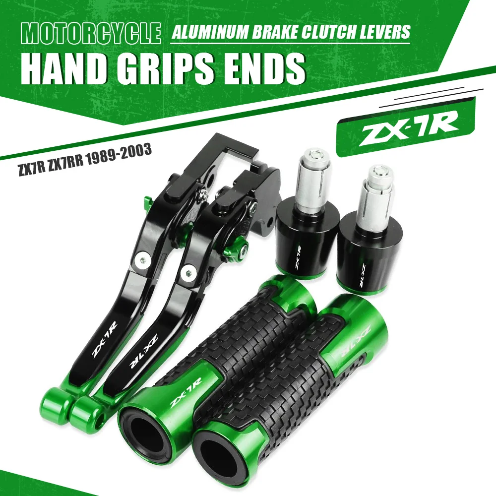 

ZX-7R Motorcycle Brake Clutch Levers Handlebar Hand Grips ends For KAWASAKI ZX7R 1989 1990 1991 1992 1993 1994 1995 1996-2003