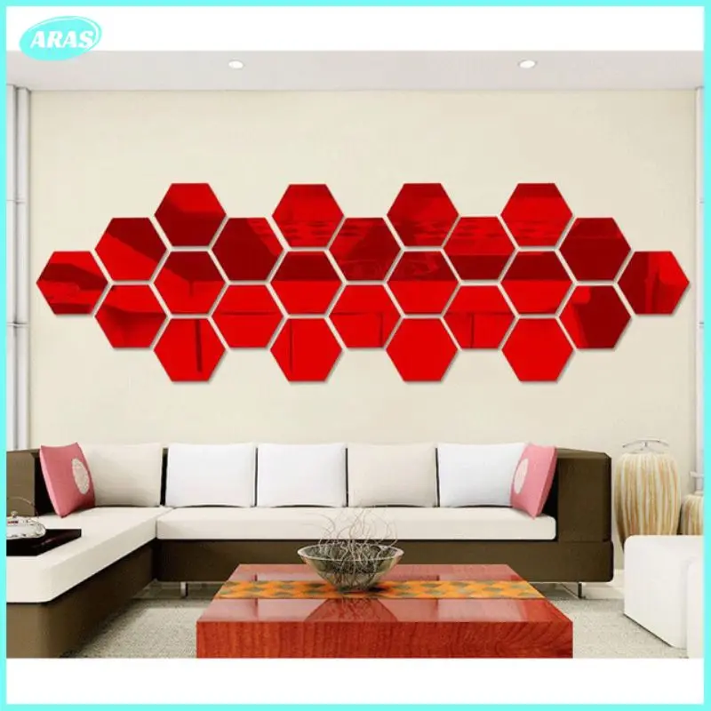 

Self-adhesive Stickers 3d Mirror Decorative Mirror Removable Art Wall Hexagon Home Decor Mirror Drop Ship Art Ornaments /set Diy