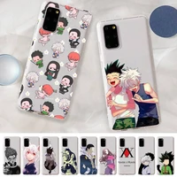 anime hunter x hunters phone case for samsung s20 s10 lite s21 plus for redmi note8 9pro for huawei p20 clear case