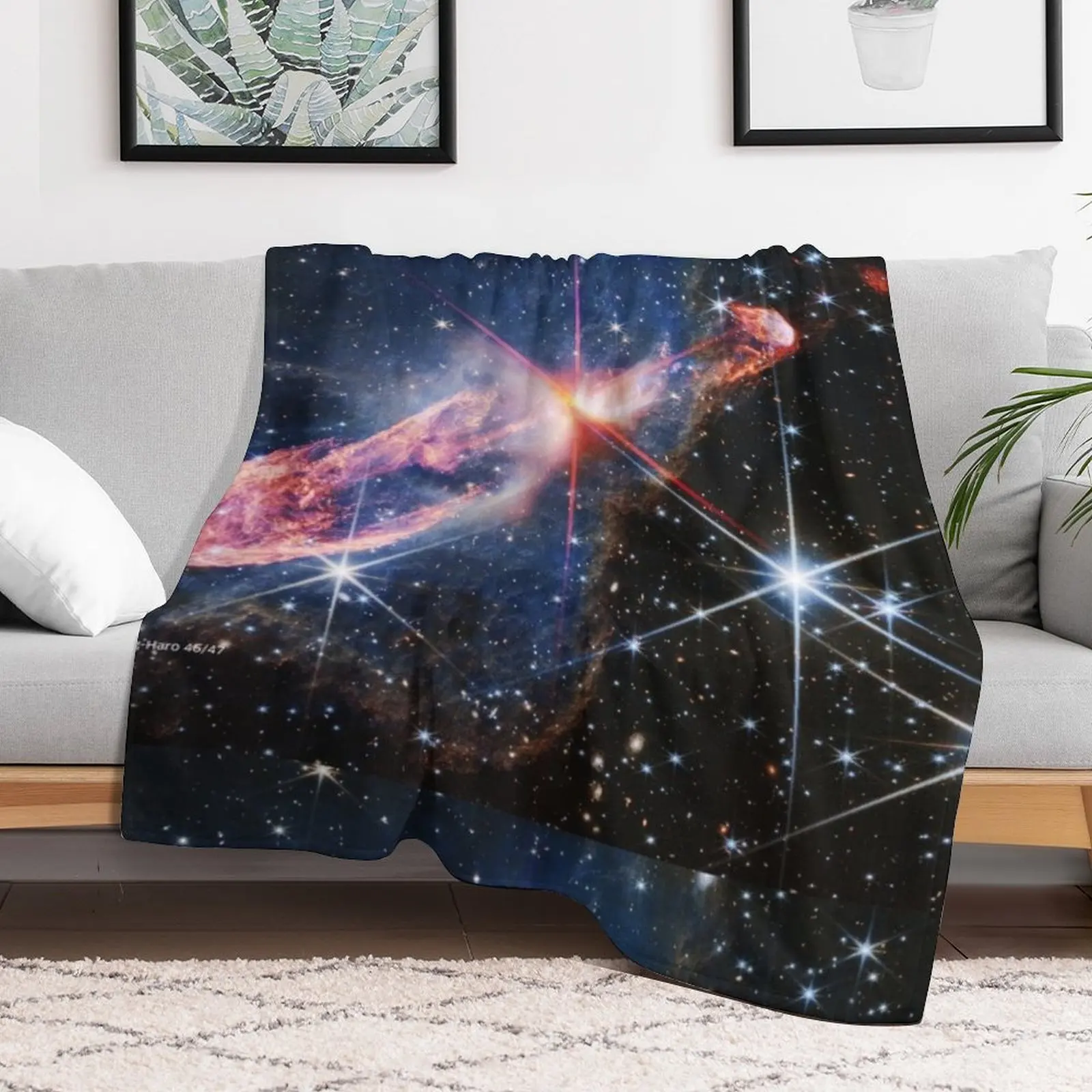 Herbig-Haro 46/47 (Джеймс Webb/JWST) -искусственное покрывало большие одеяла для кемпинга