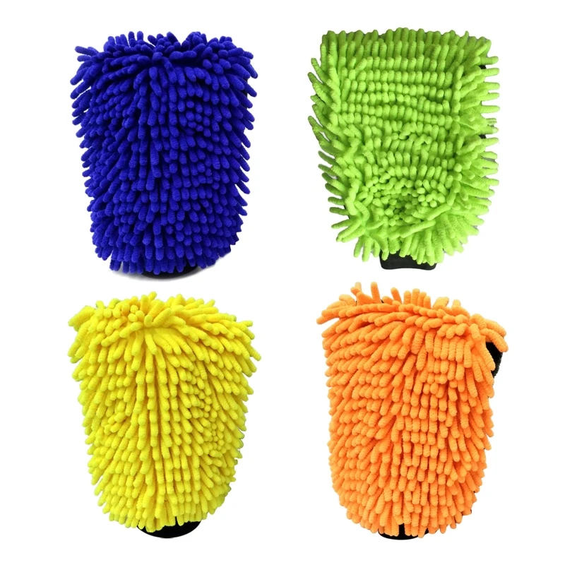 

Car Wash Glove Chenille Coral Soft Microfiber Clean Towel Cloth Mitt Lint Free Wax Detailing Auto Cleaning Tools Brush