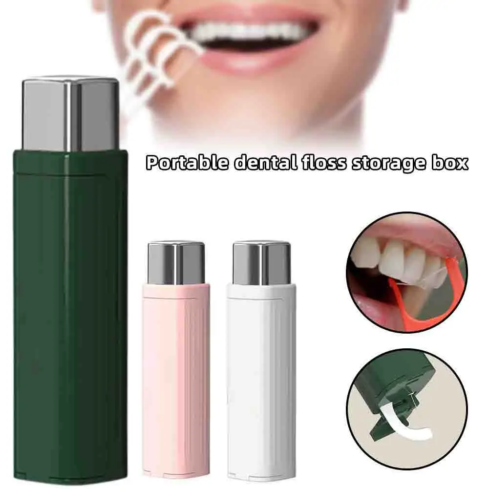 

Automatic Dental Floss Storage Box Portable Flosses Dispenser Convenient Floss Pick Organizer Oral Hygiene Care For Traveling