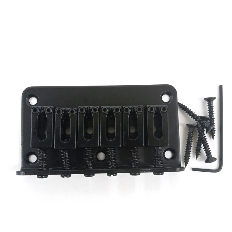 

Fixed Bridge 6 Saddle Electric Guitar Top Loading Bridge 78Mm Chrome Guitar Accessories Electric Guitar Parts
