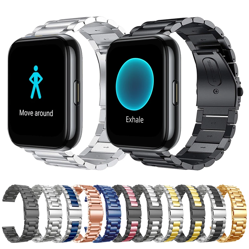 

Stainless steel Metal Strap For Realme Watch S Pro Band For Realme Watch 2 Pro Watchbands Replacement Wrist Bracelet Accessories