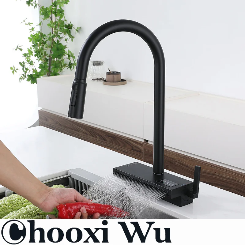 Многофункциональный кухонный кран CHOOXIWU с поворотным выдвижным распылителем и
