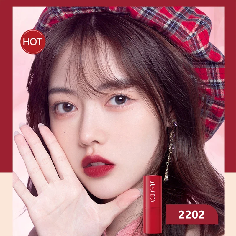 Мини-помада New Korean Makeup красный цвет 24 часа водостойкая матовая длительная стойкость нюдового розового оттенка Милый матовый красота.