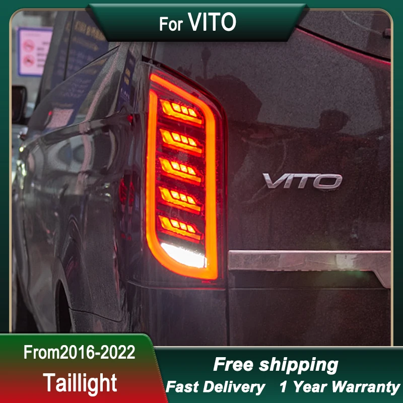 

Автомобильные задние фонари для Mercedes-Benz VITO 2016-2022 Maybach стиль полный светодиодный задний фонарь динамический сигнал поворота Задний фонарь в сборе